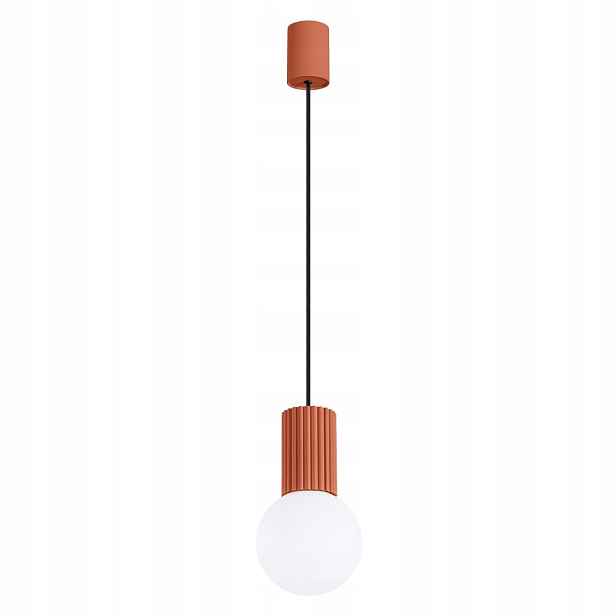 Sollux Závěsná lampa Halo Ø12 cm červená-bílá G9 8W