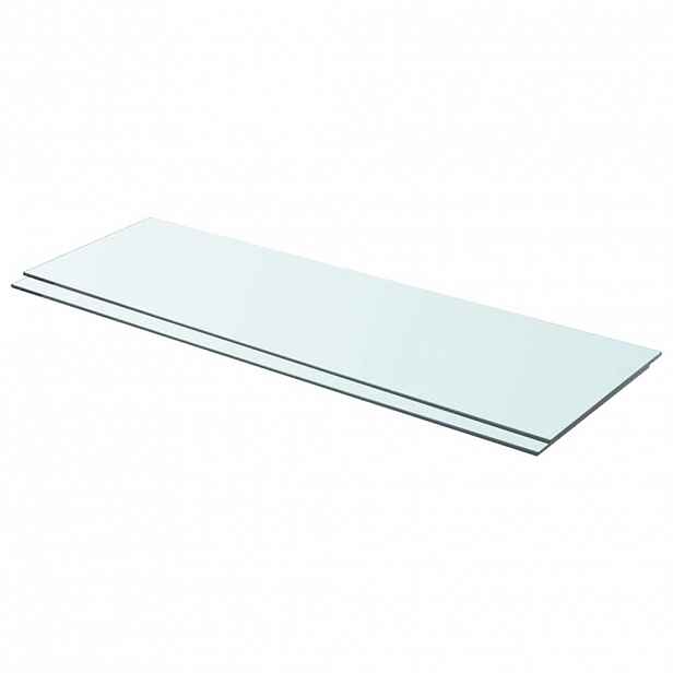 vidaXL Policové desky 2 ks sklo čiré 90 x 30 cm