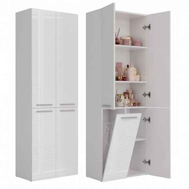 RAUMHIRSCH FURNITURE KOUZELNA SKŘÍŇKA Bílá, lesklá bílá 60/174/30