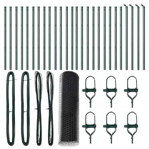 vidaXL Hexagonální kotvení plotu 50 x 0,4 m Ocel potažená PVC Šedá
