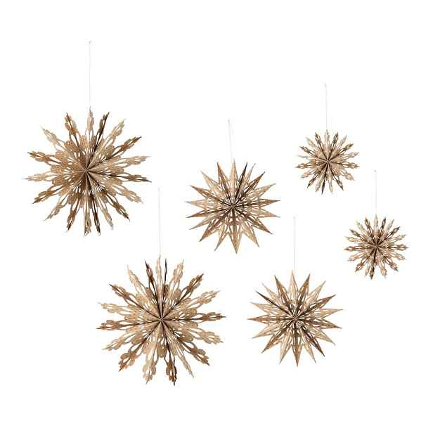 Papírové vánoční ozdoby v sadě 6 ks ø 30 cm Star – Bloomingville