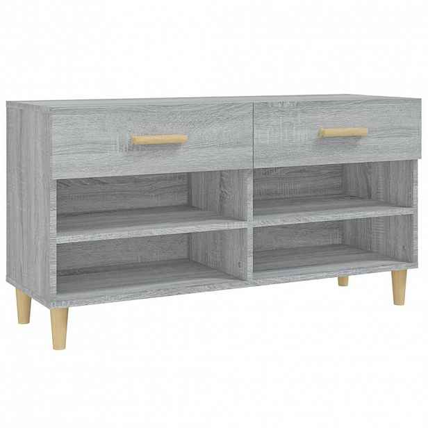 vidaXL Botník šedý sonoma 102 x 35 x 55 cm kompozitní dřevo