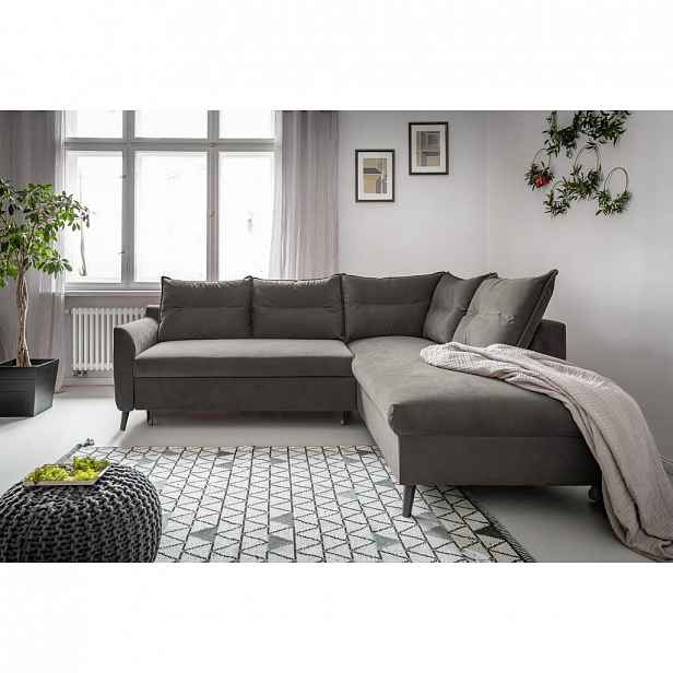 Sedací Souprava S Rozkladem Stylish Stan Tmavěšedá