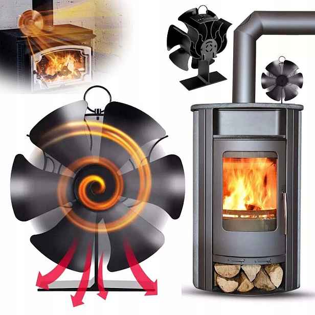 Termoelektrický Krbový Ventilátor Napájený Teplem, Tichý Krb