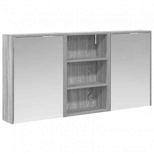 vidaXL Sada koupelnových skříněk 3 ks 126 x 16 x 62,5 cm