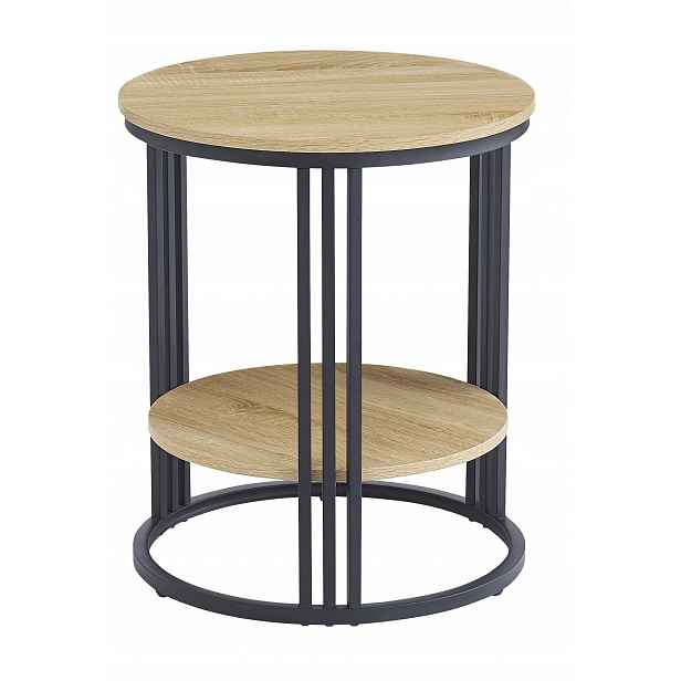 Boční Konferenční Stolek Moderní Skandinávský Vysoký 60 cm Sonoma fi 50 cm