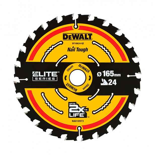 DeWALT - Pilový kotouč na dřevo, 165x20 mm, 24 zubů DT10624