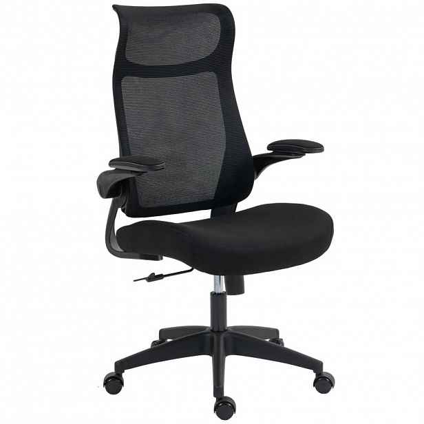 HOMCOM KANCELÁŘSKÁ ŽIDLE s 3D opěrkami, síťovým potahem a opěrkou hlavy, ergonomická