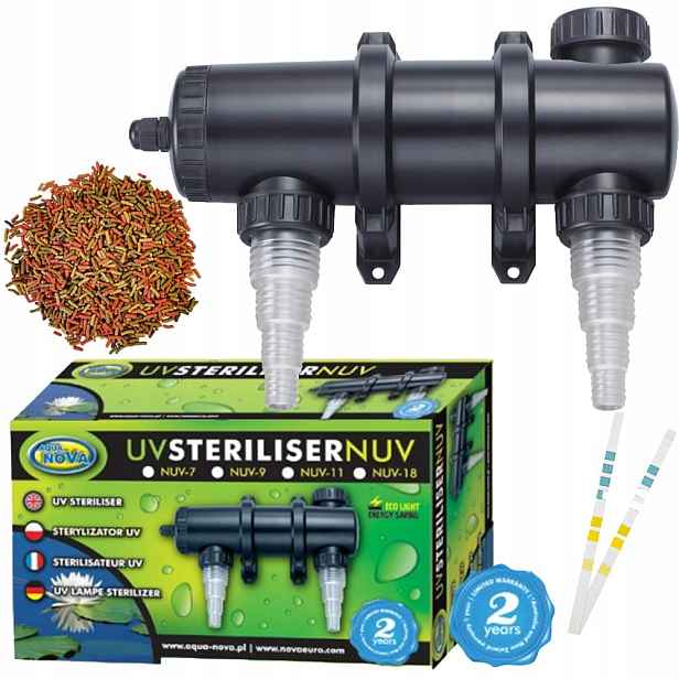Lampa Uv-c 18W Aqua Nova sterilizátor Uv lampa do jezírka bonus