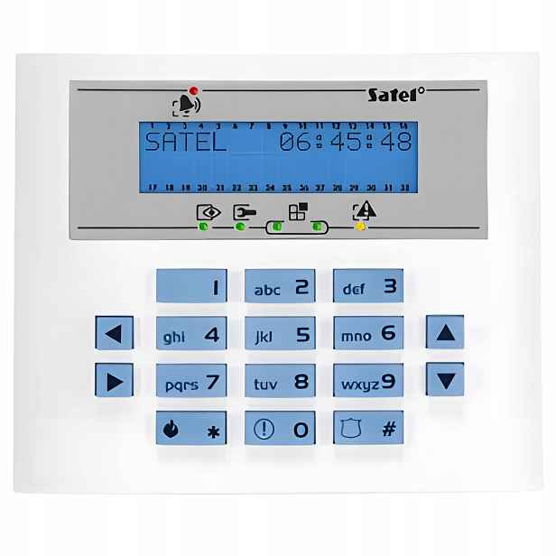 Manipulátor LCD klávesnice Led Satel Int-klcds-bl pro centrální alarm Integra