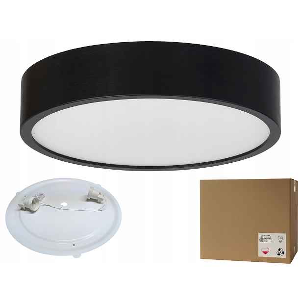 Stropní Svítidlo do obývacího pokoje stropní kulatý Černý Leja fi375 Led 2xE27 Designový