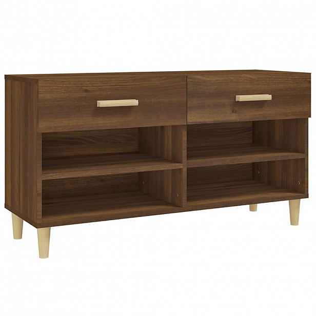 vidaXL Botník hnědý dub 102 x 35 x 55 cm kompozitní dřevo