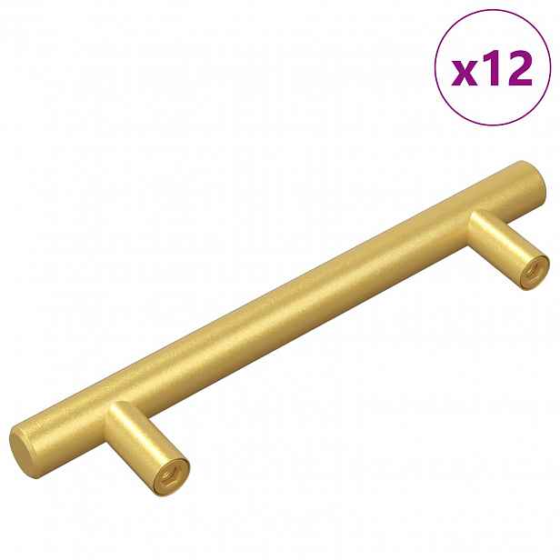 vidaXL Madlo na skříň 12 ks Zlatá 150 mm Nerezová ocel