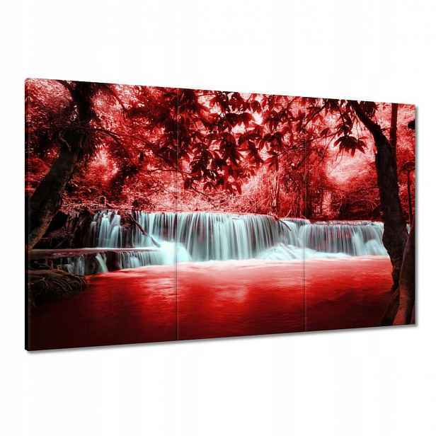 Obrazy 120x80 Červený vodopád Kaskáda