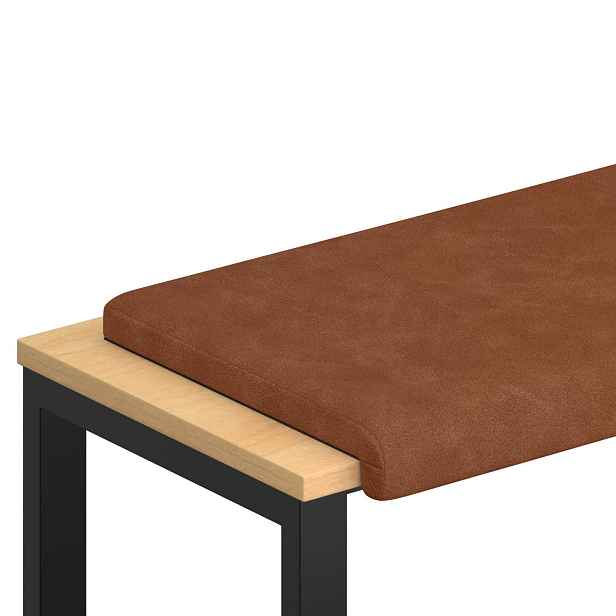 vidaXL Polštář na lavici Umělá kůže Hnědá Hloubka 35 cm