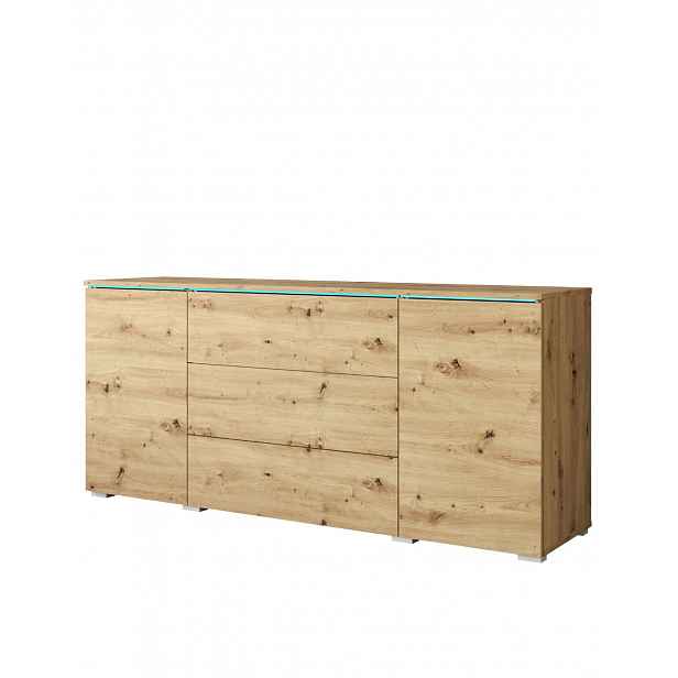 Komoda s LED osvětlením Vera dub artisan, 150 cm