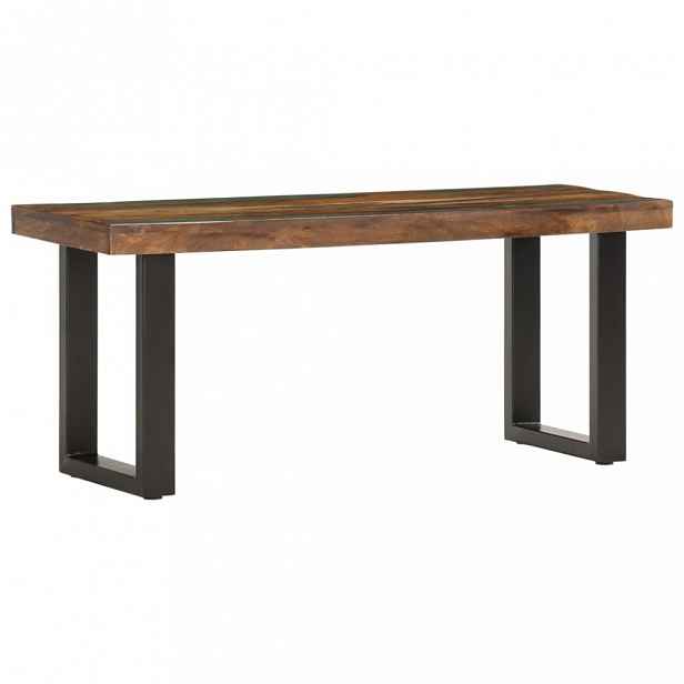 Lavice masivní recyklované dřevo / ocel 110 cm