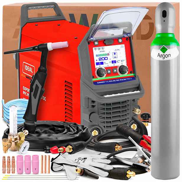 Svářečka Ideal Expert Tig 222 Ac/dc Pulse Pro 5 LCD 230V 200A Tig Puls
