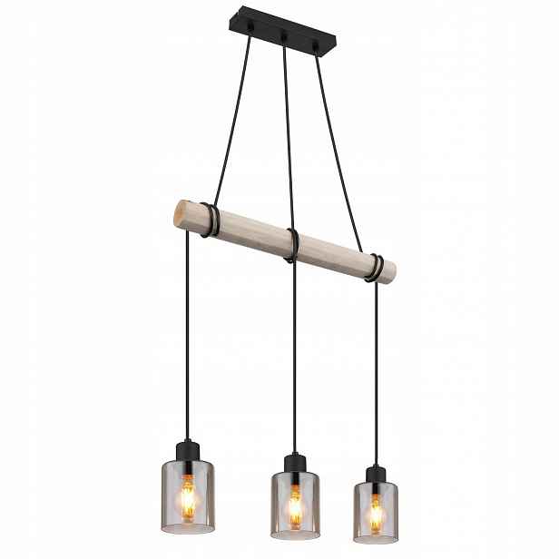 Závěsná lampa Zwis Lustr Černá Hadera 3xE27 40W Globo Lighting nad stůl