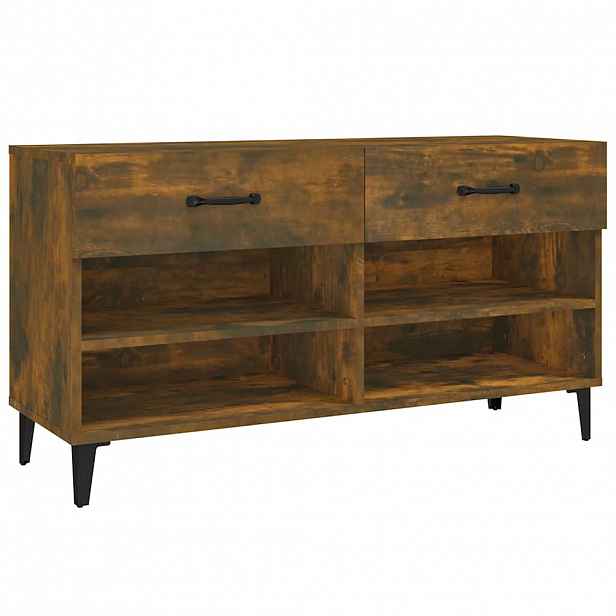 vidaXL Botník kouřový dub 102 x 35 x 55 cm kompozitní dřevo