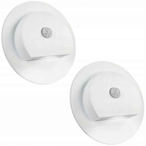 2 X Led Schodišťová Lampa Senzor Pohybu Soumraku Osvětlení Schodů