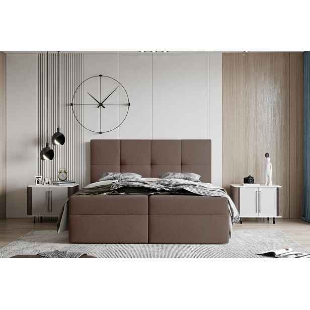 Boxspringová postel 180x200 MOSELA 1 - hnědá