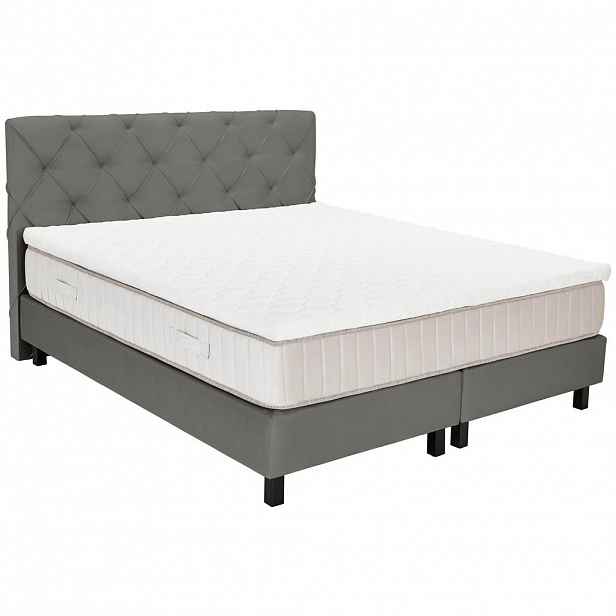 Esposa POSTEL BOXSPRING, 180/200 cm, šedá