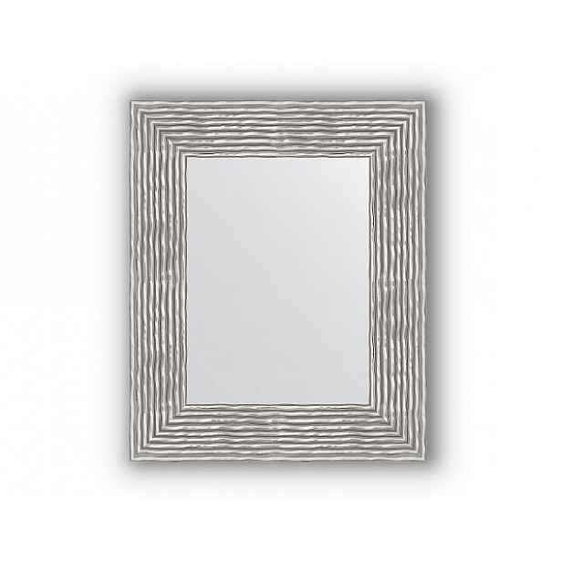 Zrcadlo v rámu, vlnky chrom BY 3281 80x100 cm