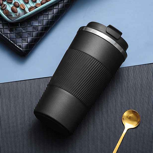 TEMU 1 ks 510ml Nerezový hrnek na kávu do exteriéru, Nerezový izolovaný hrnek, Přenosný hrnek do auta na cestování