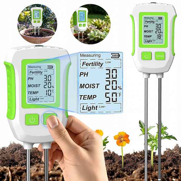 Kyseloměr Půdní Tester Kyselosti Zeminy, Měřič Půdy 5V1