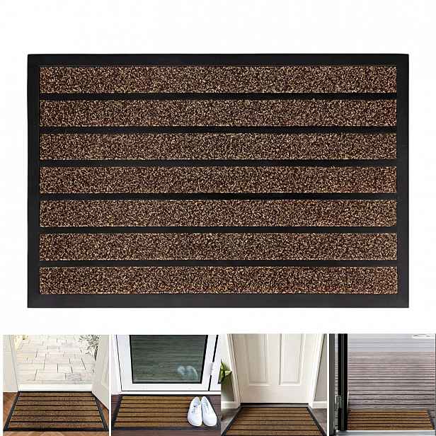 Vnější Stěrač Pod Dveře 60 x 90 Podložka Do Bot Velká Hnědá