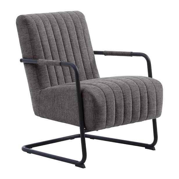 Tmavě šedé křeslo Trout – Unique Furniture