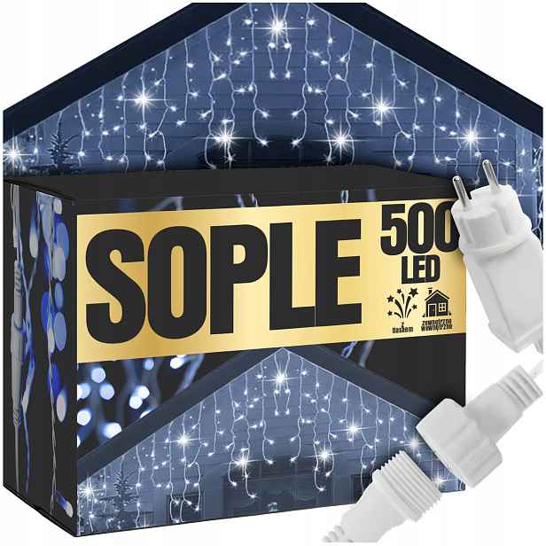 Sople Vánoční Osvětlení Na Stromeček 500 Led 23,5 M Venkovní Vánoční Světýlka Flash