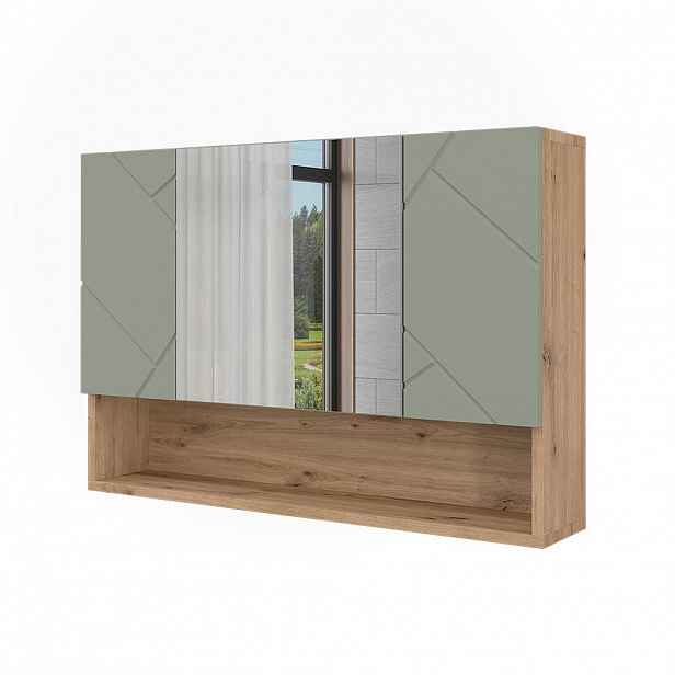 Vicco KOUPELNOVÁ ZRCADLOVÁ SKŘÍŇKA Irma Šalvějově zelená 80.1 x 55 cm