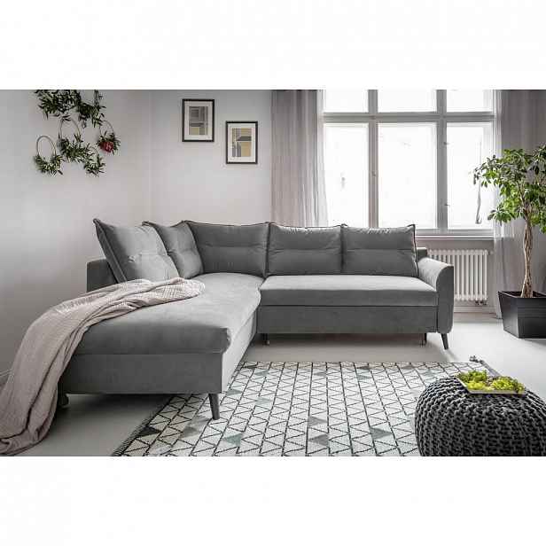 Sedací Souprava S Rozkladem Stylish Stan Světlošedá