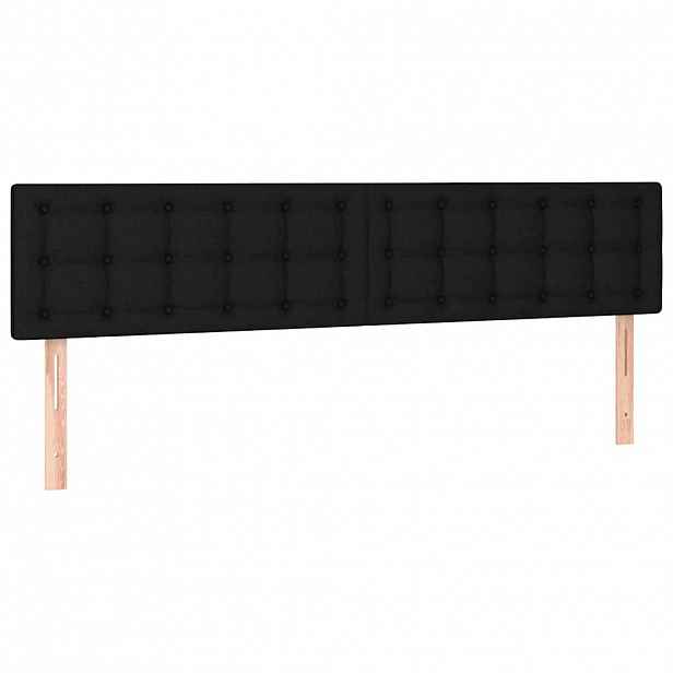 vidaXL Čela postele černá 160x5x78/88 cm látka