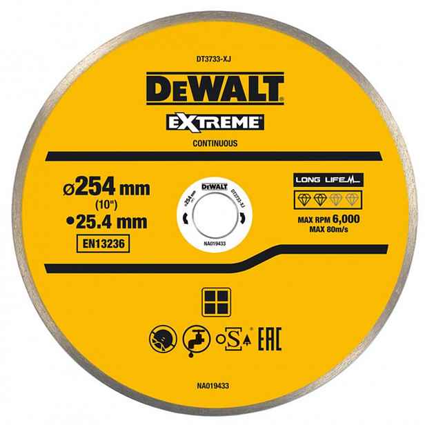 DeWALT - Řezný kotouč na obklady 254x1,6 mm DT3733