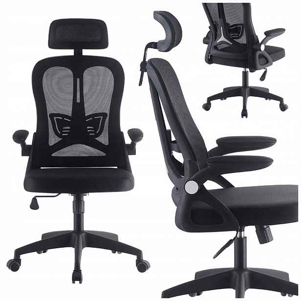 Ergonomická Otočná Kancelářská Židle Černá Horseking Síť MS028 Bozp