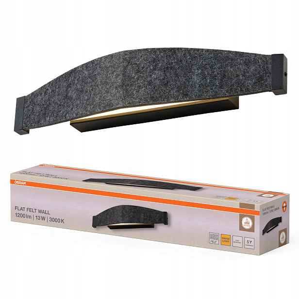 Nástěnná Led lampa 13W 450lm 3000K Filcová nástěnná šedá Osram