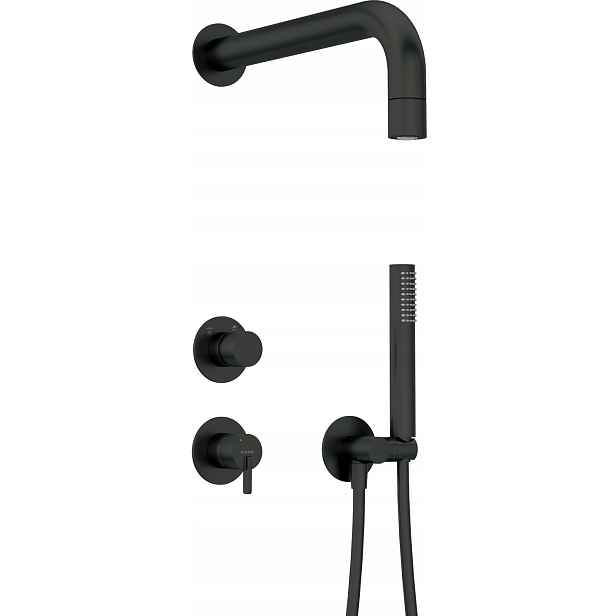 Sprchový set Silia nero s dešťovou sprchou NQS_N9XK