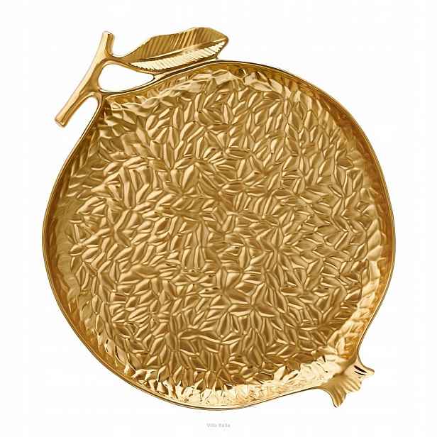 Villa Italia Talíř na dort zlatý 26,5 cm porcelánový Grenade Gold