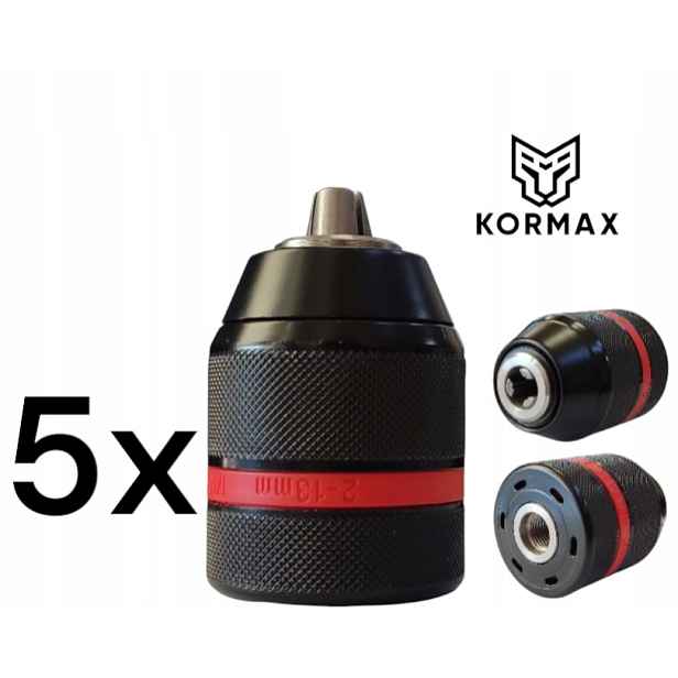 Vrtací úchyt 1/2" samosvorný Kovový 2-13 20UNF Kormax Set 5 Kusů