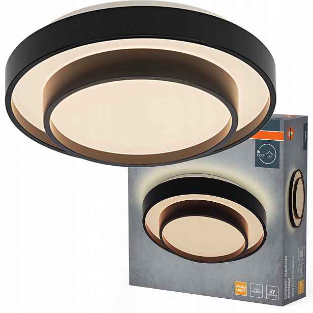 Stropní Svítidlo Led nástěnné svítidlo 16W 1000lm 3000K Teplá černá Orbis Osram