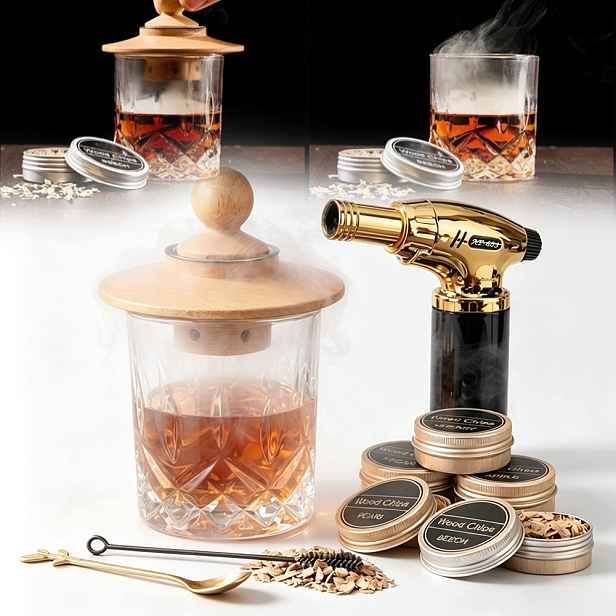 Sada na uzení Whisky Smoker Dárek k narozeninám pro muže