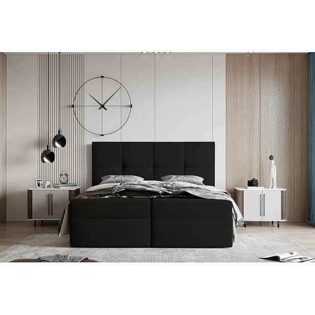 Boxspringová postel 140x200 MOSELA 2 - černá