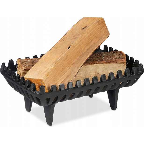 Litinový Rošt Do Krbu 15x37x26 Kozy S Nohami Černý
