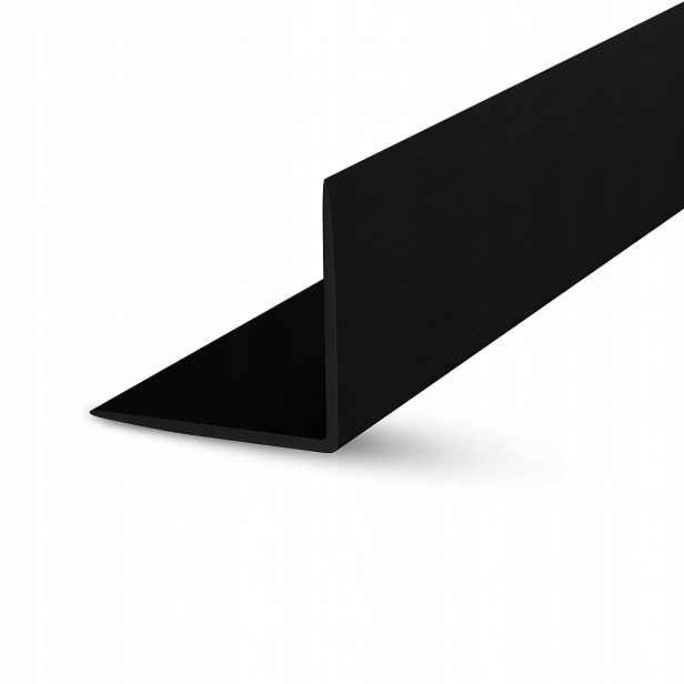 Úhelník Pvc Černý 10x10 mm 1 m – Ochranný rohový kryt Dekorativní 70 ks