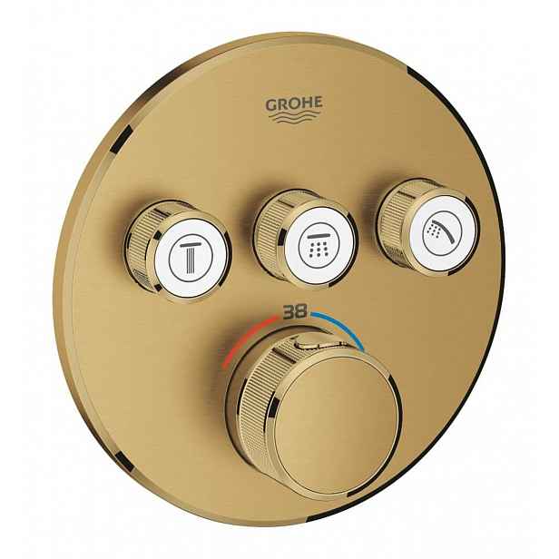 Vanová baterie Grohe Grohtherm Smartcontrol bez podomítkového tělesa kartáčovaný Cool Sunrise 29121GN0