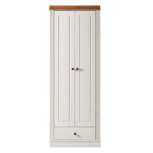 Bílá šatní skříň z borovicového dřeva 65x180 cm Anita – Støraa