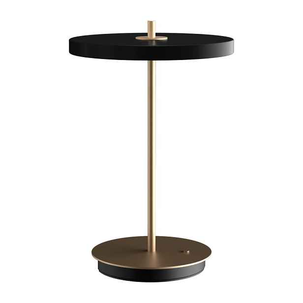 Černá LED stmívatelná stolní lampa s kovovým stínidlem (výška 31 cm) Asteria Move – UMAGE